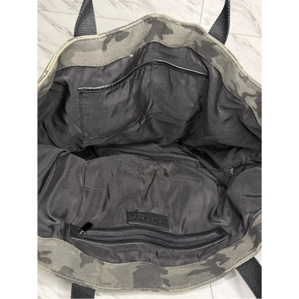 Express Camo Canvas and Vegan Leather EXP-111 NYC Tote Duffel Bag